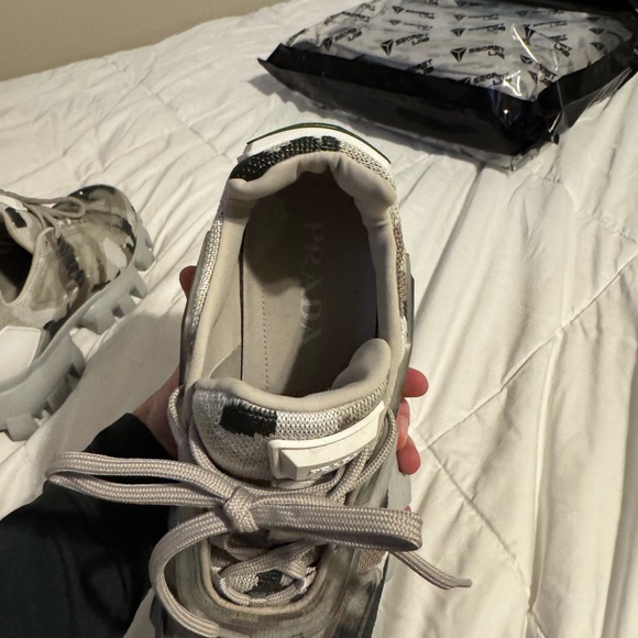 Prada Gray Camouflage Men's Sneakers - Picture 10 of 11